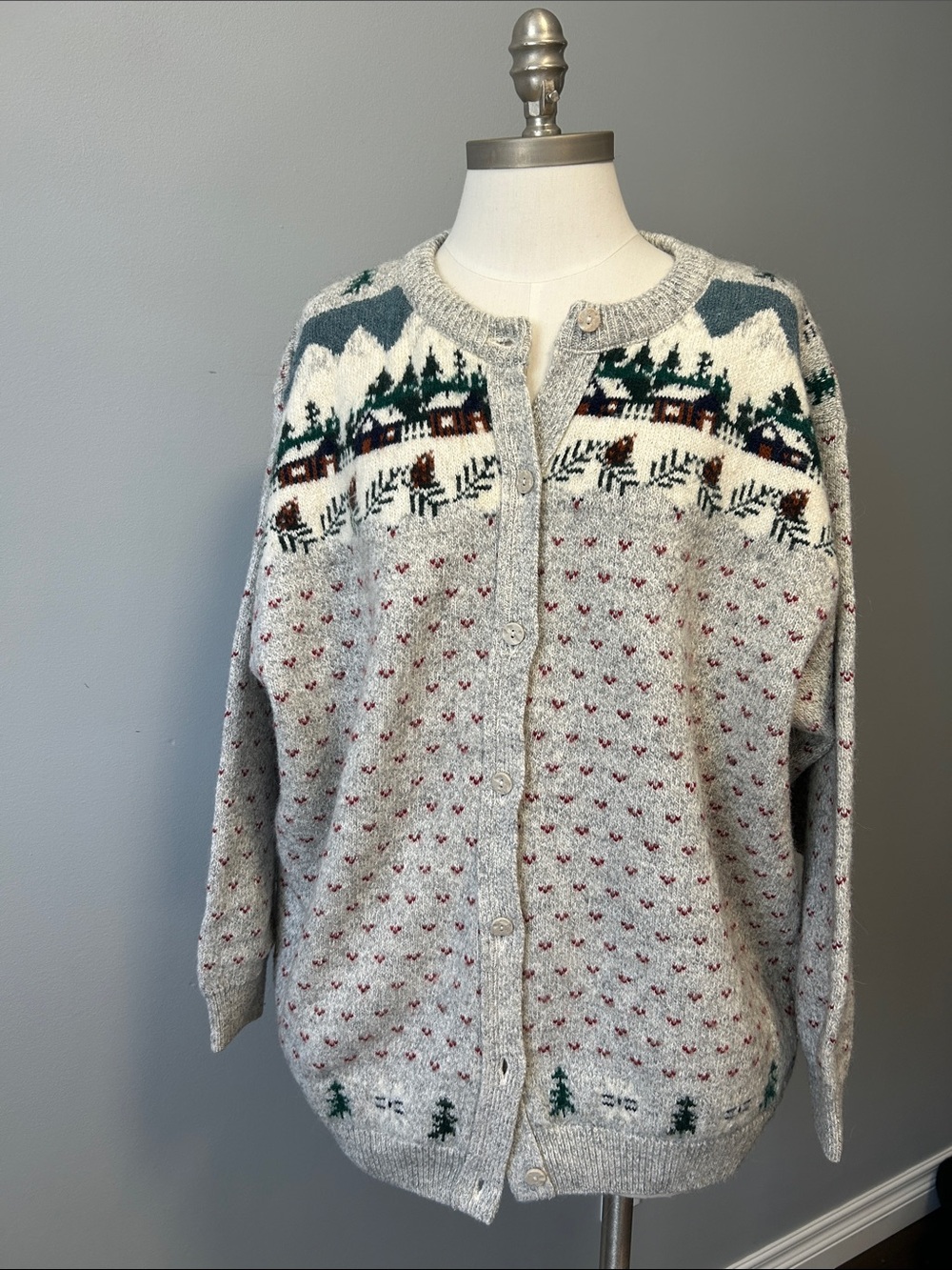 Vintage Women’s Edition Cottagecore Wool Cotton Blend Cardigan Sweater - Picture 5 of 14